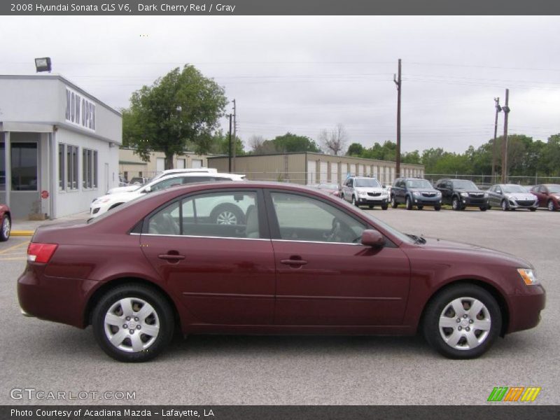 Dark Cherry Red / Gray 2008 Hyundai Sonata GLS V6
