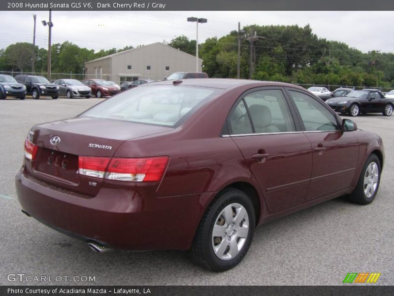 Dark Cherry Red / Gray 2008 Hyundai Sonata GLS V6
