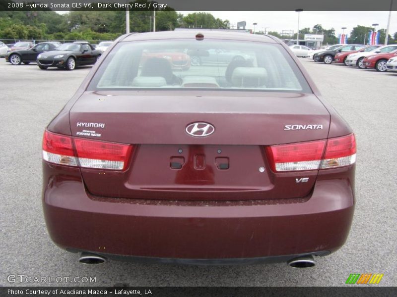 Dark Cherry Red / Gray 2008 Hyundai Sonata GLS V6