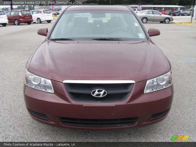 Dark Cherry Red / Gray 2008 Hyundai Sonata GLS V6