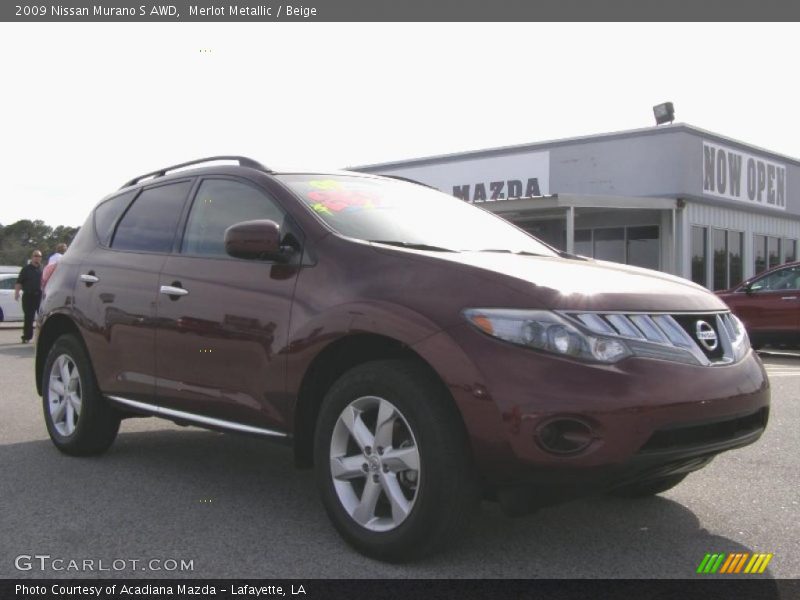 Merlot Metallic / Beige 2009 Nissan Murano S AWD