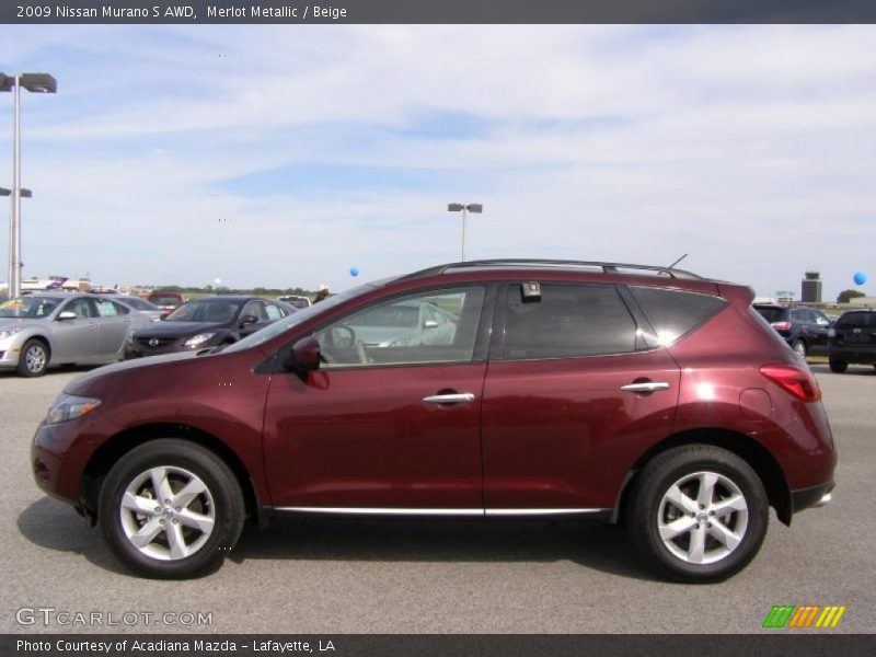 Merlot Metallic / Beige 2009 Nissan Murano S AWD