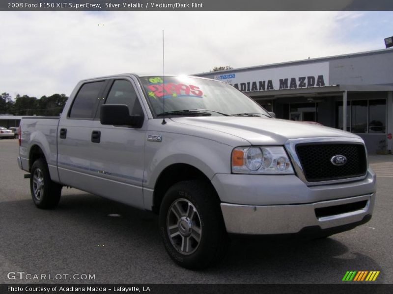 Silver Metallic / Medium/Dark Flint 2008 Ford F150 XLT SuperCrew