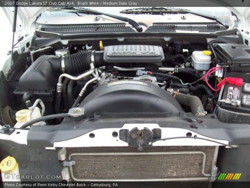 Bright White / Medium Slate Gray 2007 Dodge Dakota ST Club Cab 4x4