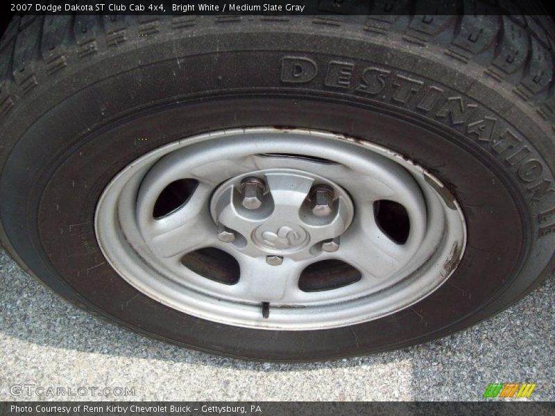 Bright White / Medium Slate Gray 2007 Dodge Dakota ST Club Cab 4x4