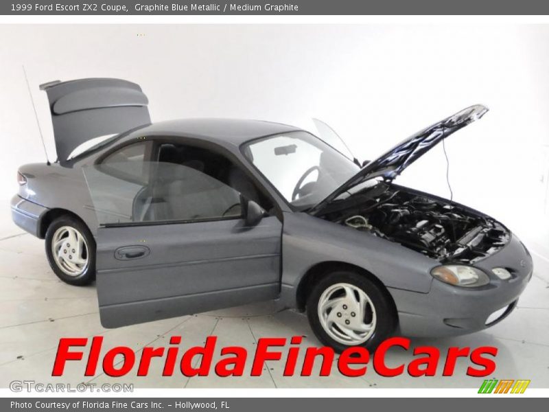 Graphite Blue Metallic / Medium Graphite 1999 Ford Escort ZX2 Coupe