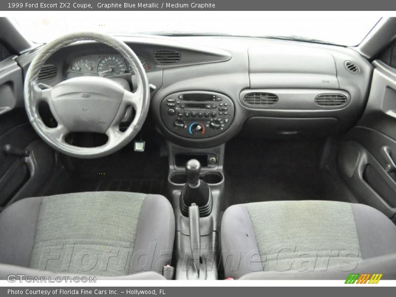 Graphite Blue Metallic / Medium Graphite 1999 Ford Escort ZX2 Coupe