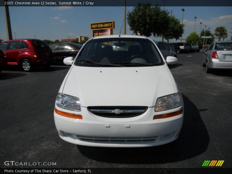 Summit White / Gray 2005 Chevrolet Aveo LS Sedan