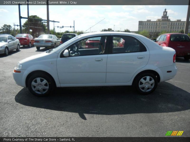 Summit White / Gray 2005 Chevrolet Aveo LS Sedan