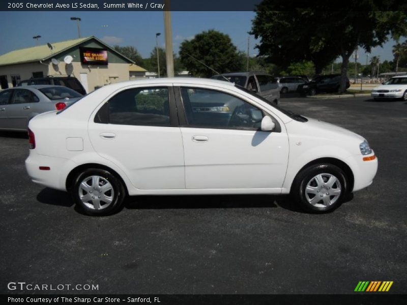 Summit White / Gray 2005 Chevrolet Aveo LS Sedan