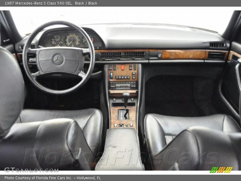 Black / Black 1987 Mercedes-Benz S Class 560 SEL