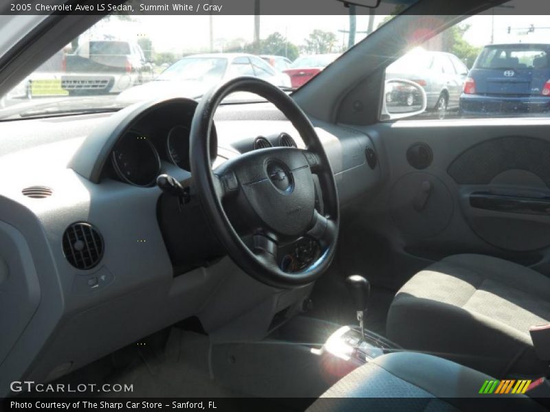 Summit White / Gray 2005 Chevrolet Aveo LS Sedan