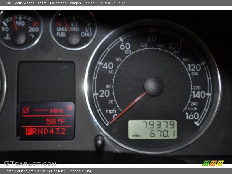 Indigo Blue Pearl / Beige 2002 Volkswagen Passat GLX 4Motion Wagon