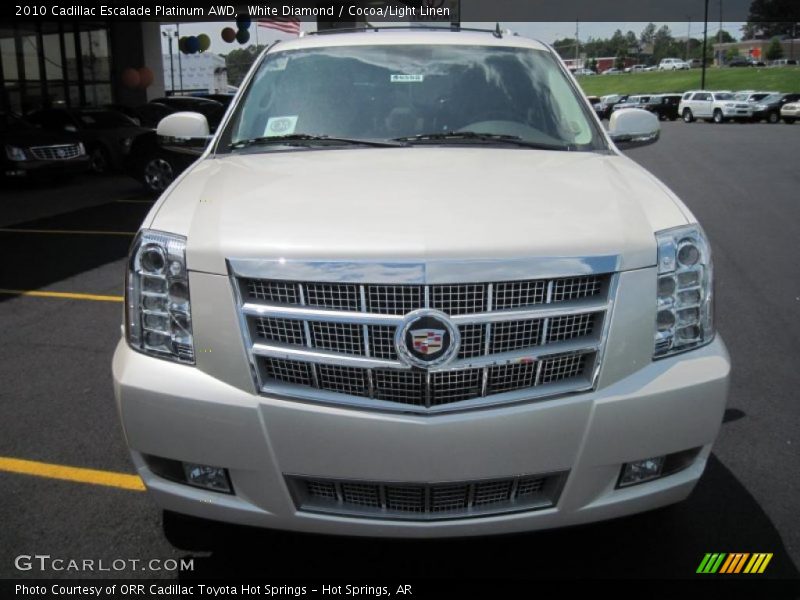 White Diamond / Cocoa/Light Linen 2010 Cadillac Escalade Platinum AWD
