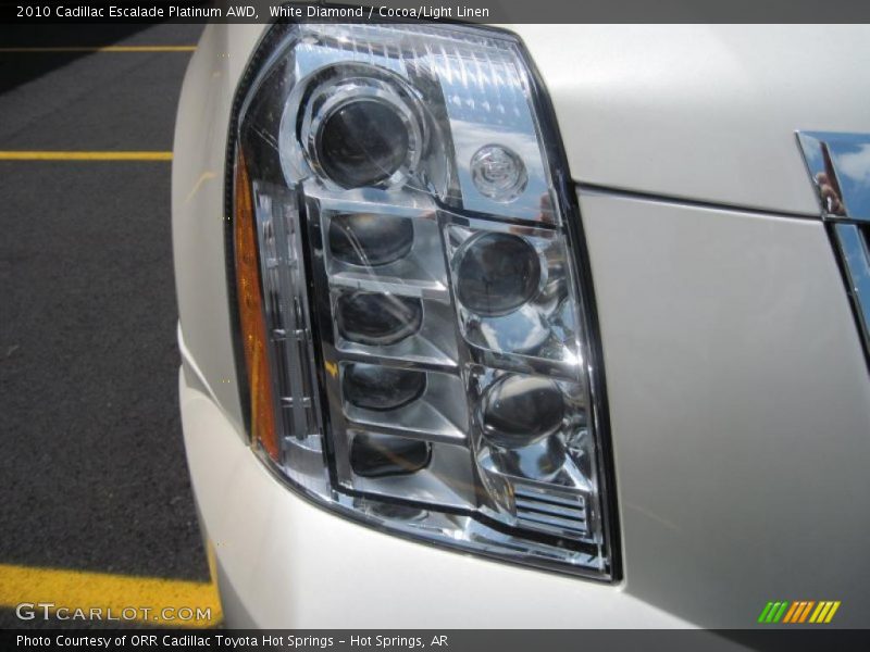 White Diamond / Cocoa/Light Linen 2010 Cadillac Escalade Platinum AWD