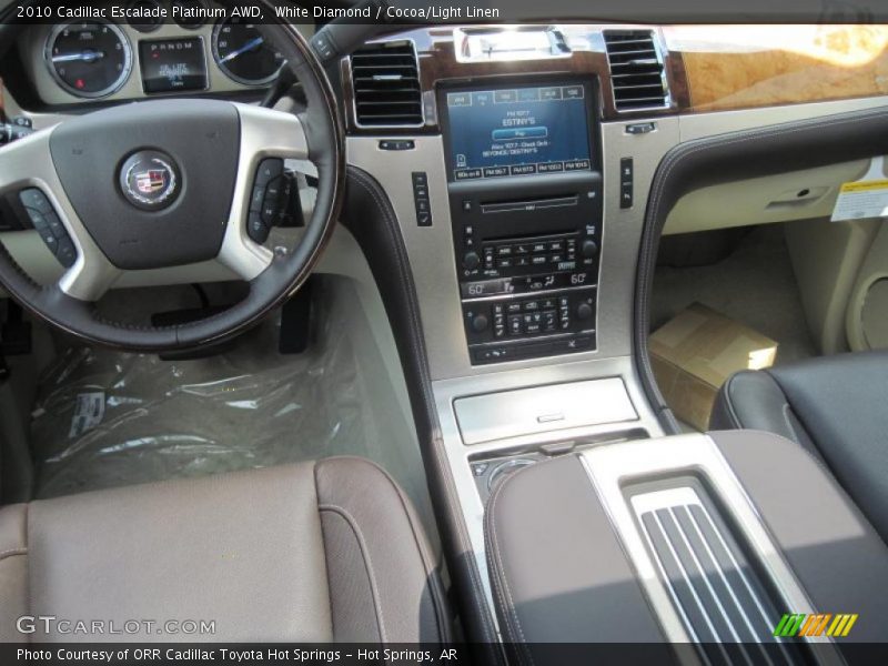 White Diamond / Cocoa/Light Linen 2010 Cadillac Escalade Platinum AWD