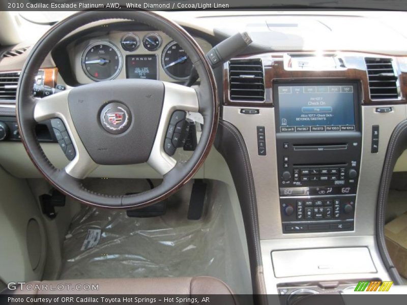 White Diamond / Cocoa/Light Linen 2010 Cadillac Escalade Platinum AWD