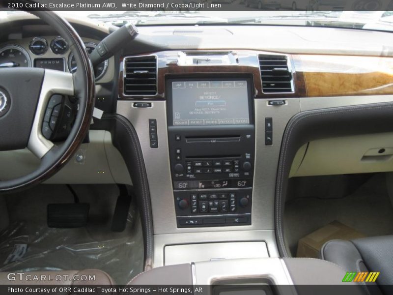 White Diamond / Cocoa/Light Linen 2010 Cadillac Escalade Platinum AWD