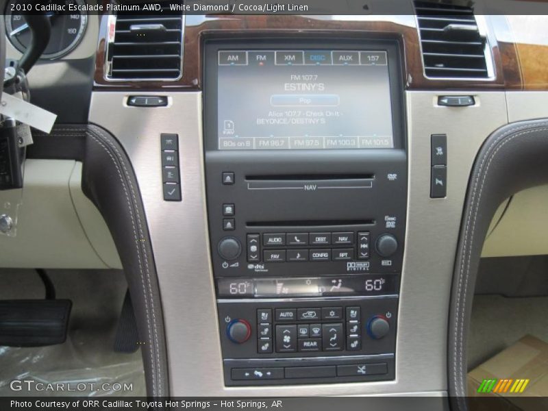White Diamond / Cocoa/Light Linen 2010 Cadillac Escalade Platinum AWD