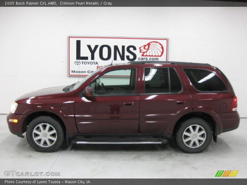 Crimson Pearl Metallic / Gray 2005 Buick Rainier CXL AWD