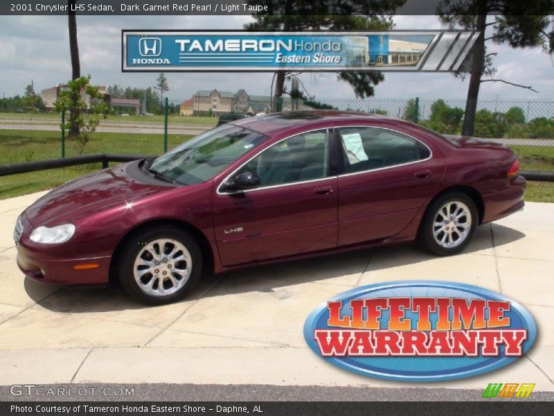 Dark Garnet Red Pearl / Light Taupe 2001 Chrysler LHS Sedan