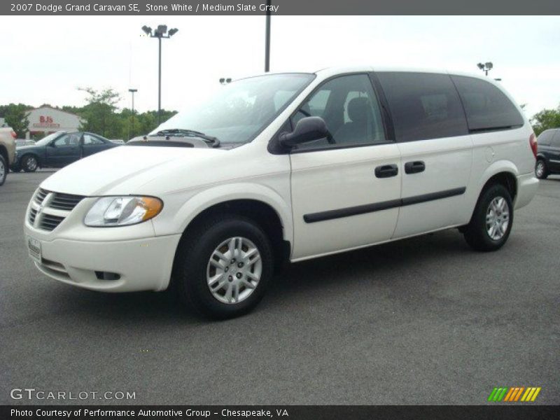 Stone White / Medium Slate Gray 2007 Dodge Grand Caravan SE