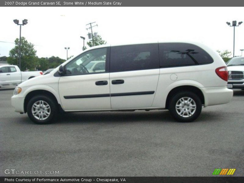 Stone White / Medium Slate Gray 2007 Dodge Grand Caravan SE
