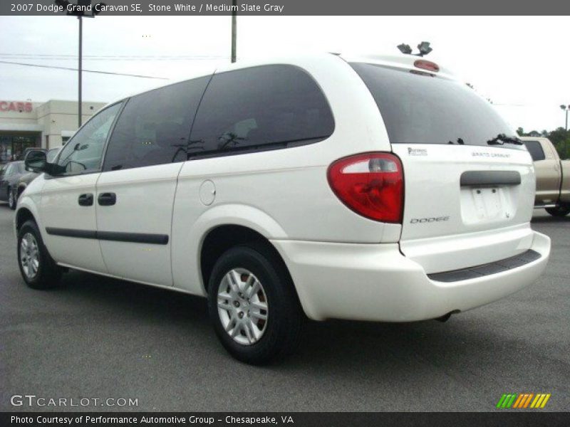 Stone White / Medium Slate Gray 2007 Dodge Grand Caravan SE