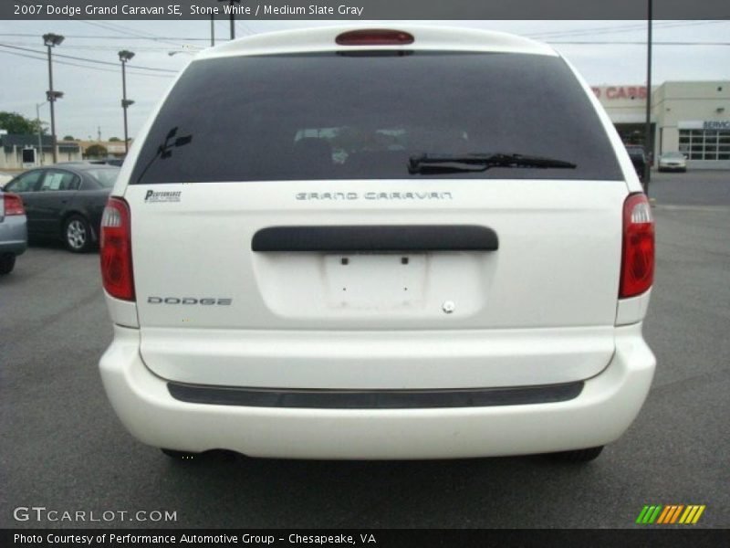 Stone White / Medium Slate Gray 2007 Dodge Grand Caravan SE