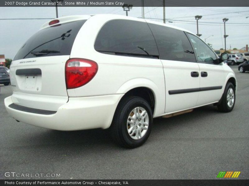 Stone White / Medium Slate Gray 2007 Dodge Grand Caravan SE
