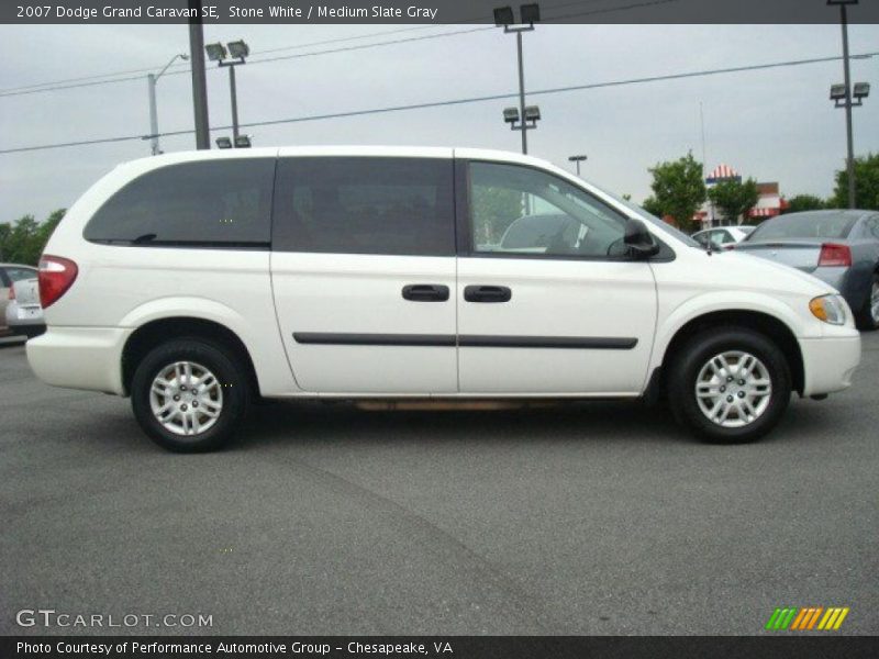 Stone White / Medium Slate Gray 2007 Dodge Grand Caravan SE