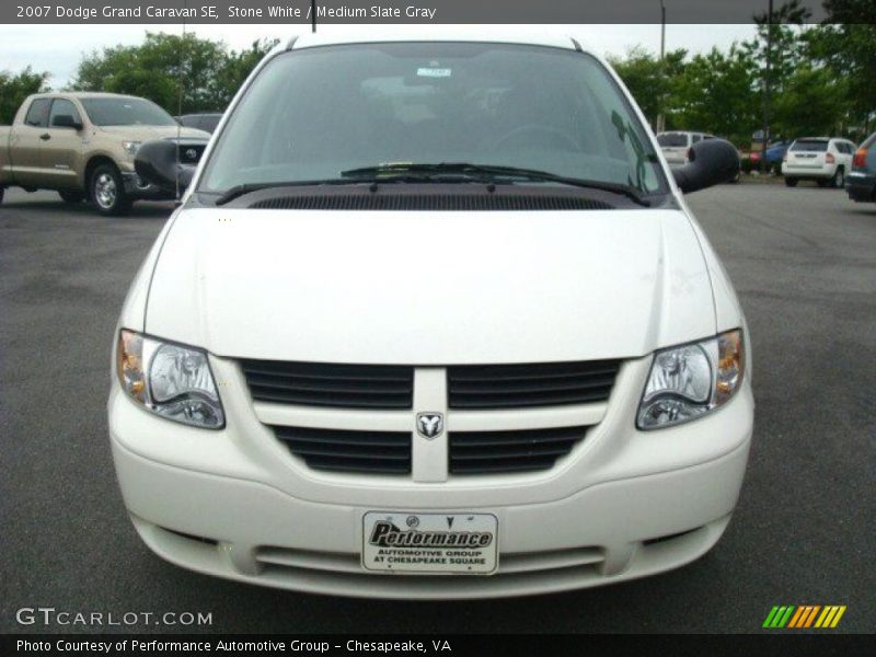 Stone White / Medium Slate Gray 2007 Dodge Grand Caravan SE