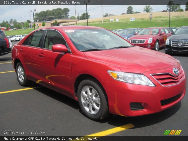 Barcelona Red Metallic / Bisque 2011 Toyota Camry LE
