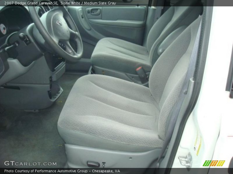 Stone White / Medium Slate Gray 2007 Dodge Grand Caravan SE