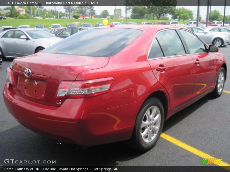 Barcelona Red Metallic / Bisque 2011 Toyota Camry LE