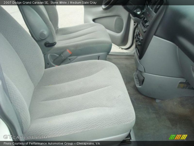 Stone White / Medium Slate Gray 2007 Dodge Grand Caravan SE