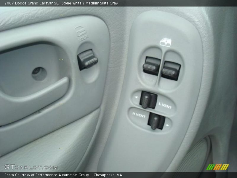 Stone White / Medium Slate Gray 2007 Dodge Grand Caravan SE