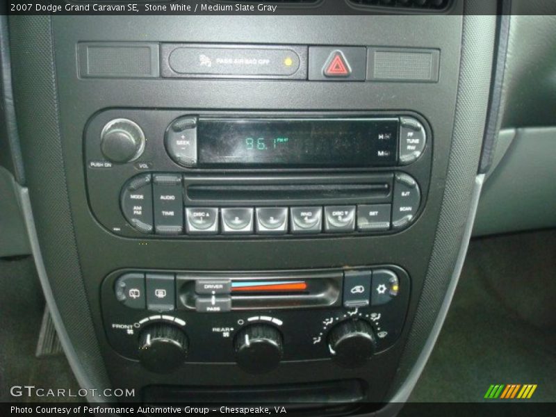 Stone White / Medium Slate Gray 2007 Dodge Grand Caravan SE