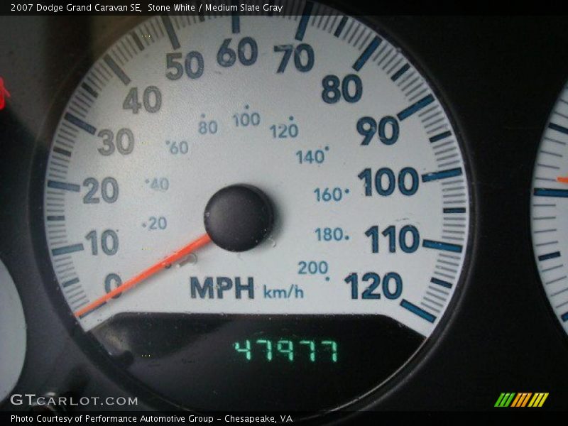 Stone White / Medium Slate Gray 2007 Dodge Grand Caravan SE