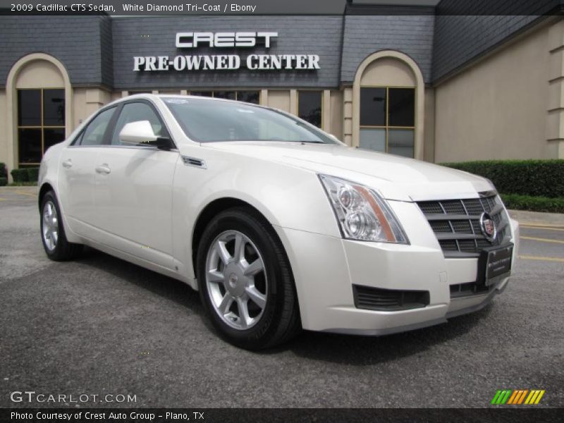 White Diamond Tri-Coat / Ebony 2009 Cadillac CTS Sedan