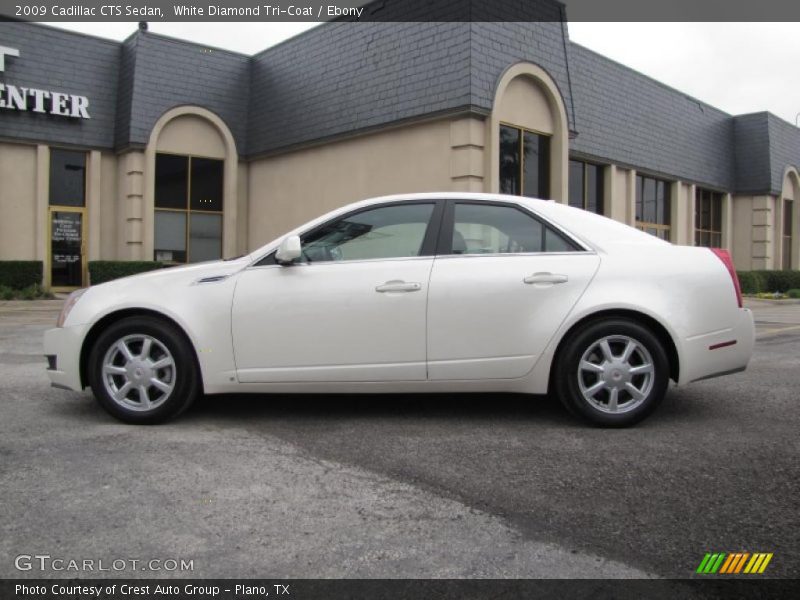 White Diamond Tri-Coat / Ebony 2009 Cadillac CTS Sedan