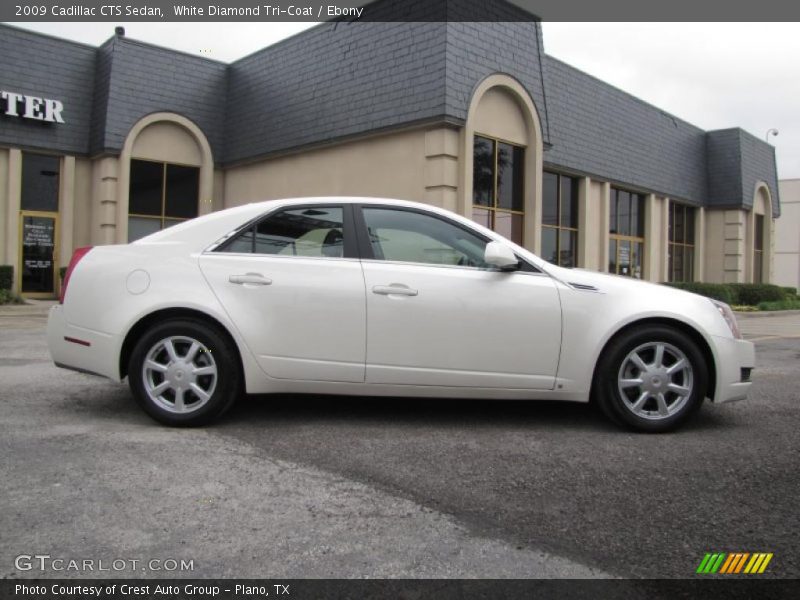 White Diamond Tri-Coat / Ebony 2009 Cadillac CTS Sedan