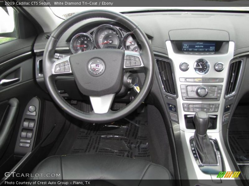White Diamond Tri-Coat / Ebony 2009 Cadillac CTS Sedan