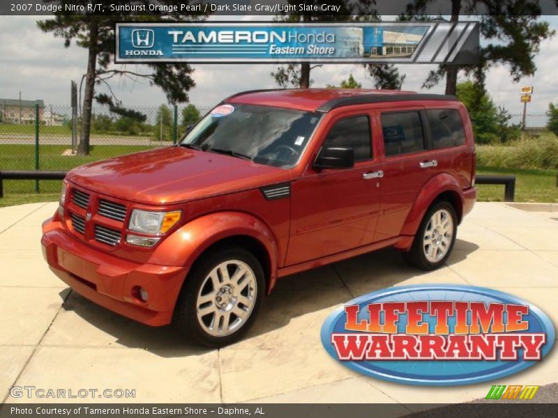 Sunburst Orange Pearl / Dark Slate Gray/Light Slate Gray 2007 Dodge Nitro R/T