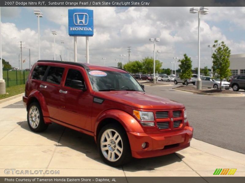 Sunburst Orange Pearl / Dark Slate Gray/Light Slate Gray 2007 Dodge Nitro R/T