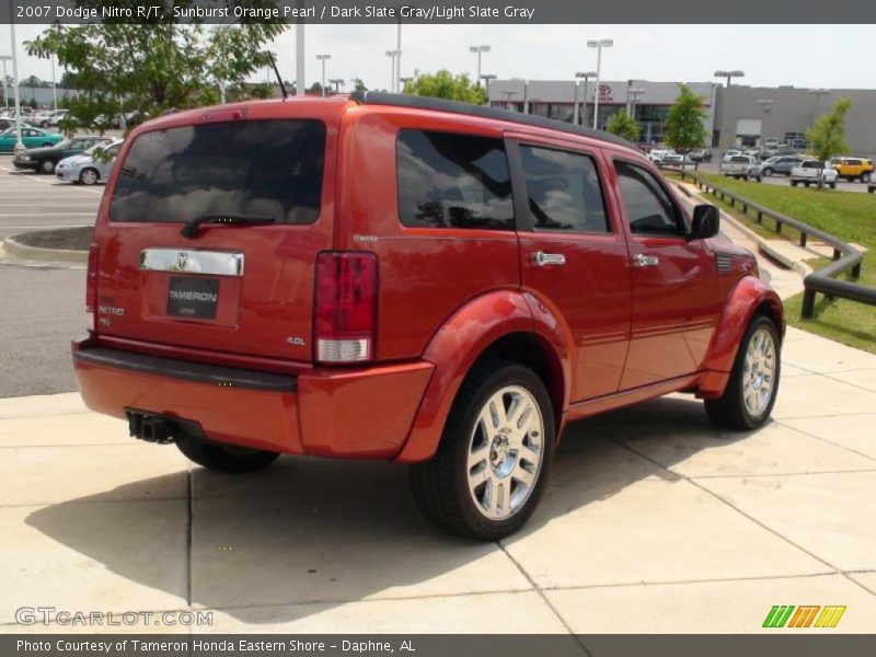 Sunburst Orange Pearl / Dark Slate Gray/Light Slate Gray 2007 Dodge Nitro R/T