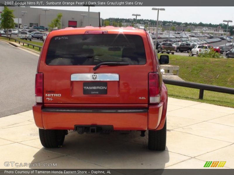 Sunburst Orange Pearl / Dark Slate Gray/Light Slate Gray 2007 Dodge Nitro R/T
