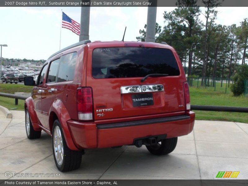 Sunburst Orange Pearl / Dark Slate Gray/Light Slate Gray 2007 Dodge Nitro R/T