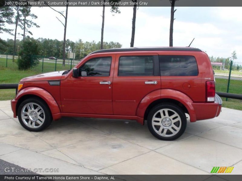 Sunburst Orange Pearl / Dark Slate Gray/Light Slate Gray 2007 Dodge Nitro R/T