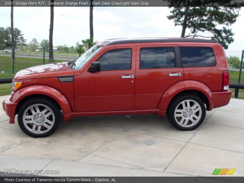 Sunburst Orange Pearl / Dark Slate Gray/Light Slate Gray 2007 Dodge Nitro R/T
